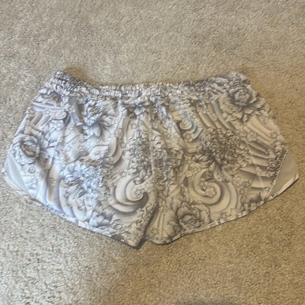 lululemon athletica White Floral Athletic Shorts - Picture 9 of 10